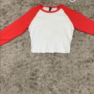 Red and White long sleeve